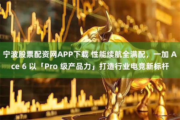 宁波股票配资网APP下载 性能续航全满配，一加 Ace 6 以「Pro 级产品力」打造行业电竞新标杆