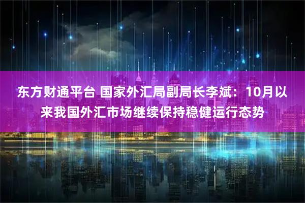 东方财通平台 国家外汇局副局长李斌：10月以来我国外汇市场继续保持稳健运行态势